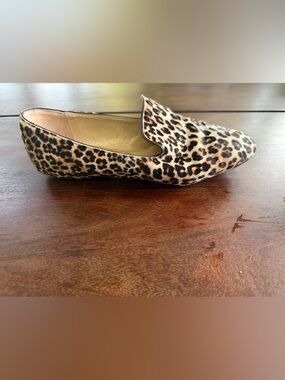 Jimmy Choo Leopard Print Pony Hair Smoking Loafers. 36.5
